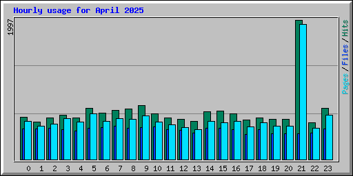 Hourly usage for April 2025
