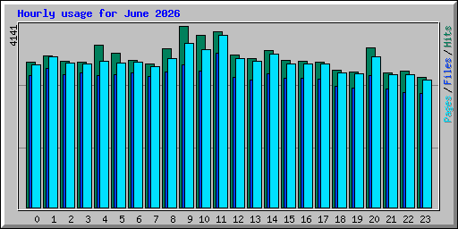 Hourly usage for June 2026